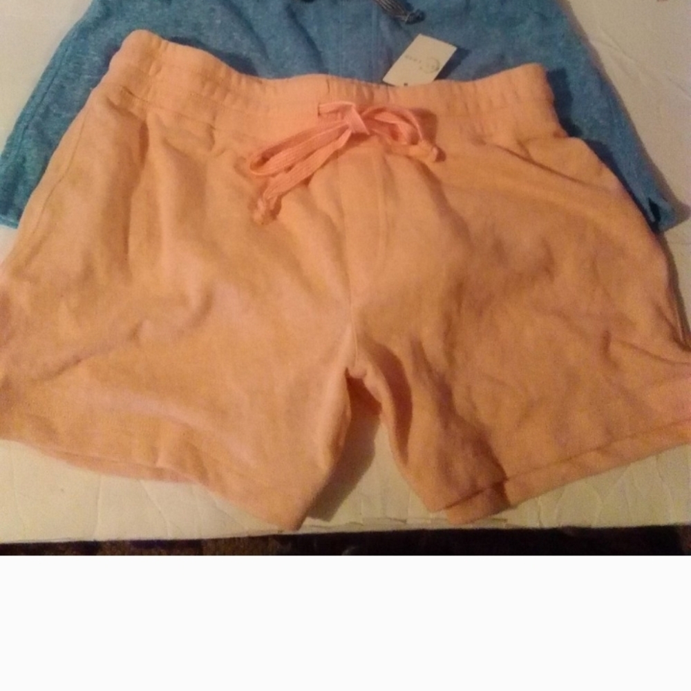 Orange Athletic Shorts with Elastic Waistband